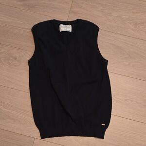 Zara Men's V-Neck Black Sweater Vest